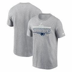 New England Patriots 2025 AFC Champions Locker Room Trophy Collection Tall T-Shirt - Heather Gray T-shirts