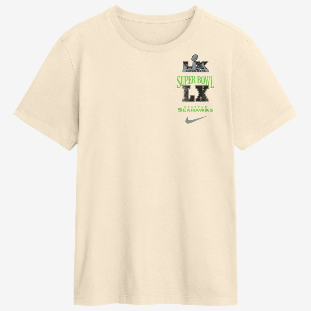 Seattle Seahawks Super Bowl LX Champions Long Ball T-Shirt - Natural T-shirts