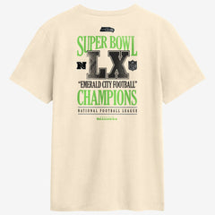 Seattle Seahawks Super Bowl LX Champions Long Ball T-Shirt - Natural T-shirts