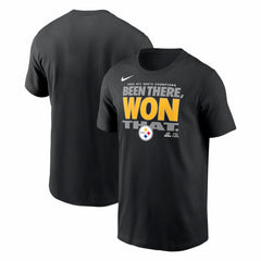 Pittsburgh Steelers 2025 AFC North Division Champions Locker Room Trophy Collection T-Shirt - Black T-shirts