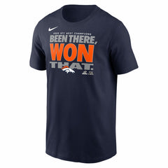 Denver Broncos 2025 AFC West Division Champions Locker Room Trophy Collection T-Shirt - Navy T-shirts
