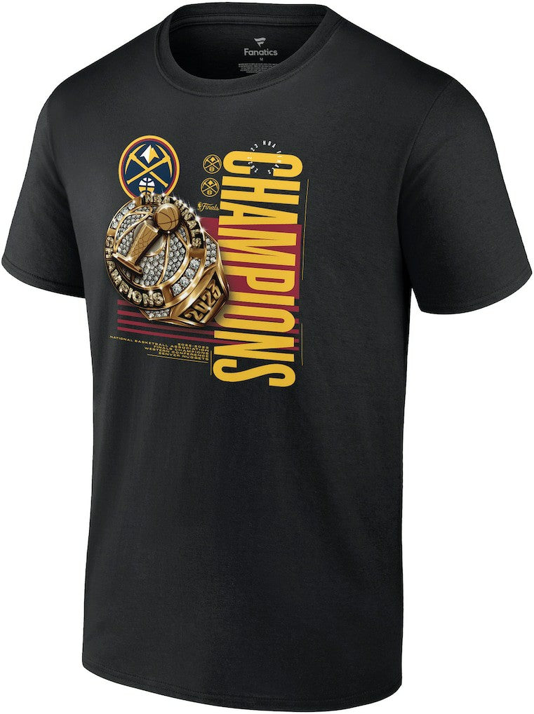 Denver Nuggets 2023 NBA Finals Champions Slam Bling Ring T-Shirt Black - Fanatics outlet