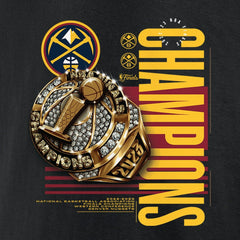 Denver Nuggets 2023 NBA Finals Champions Slam Bling Ring T-Shirt Black - Fanatics outlet