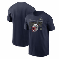 New England Patriots 2025 AFC Champions Glory Shield T-Shirt - Navy T-shirts
