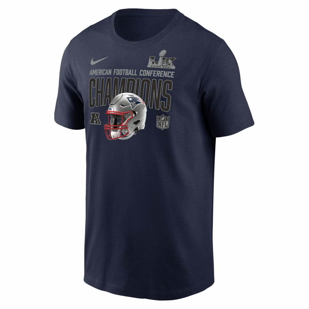 New England Patriots 2025 AFC Champions Glory Shield T-Shirt - Navy T-shirts