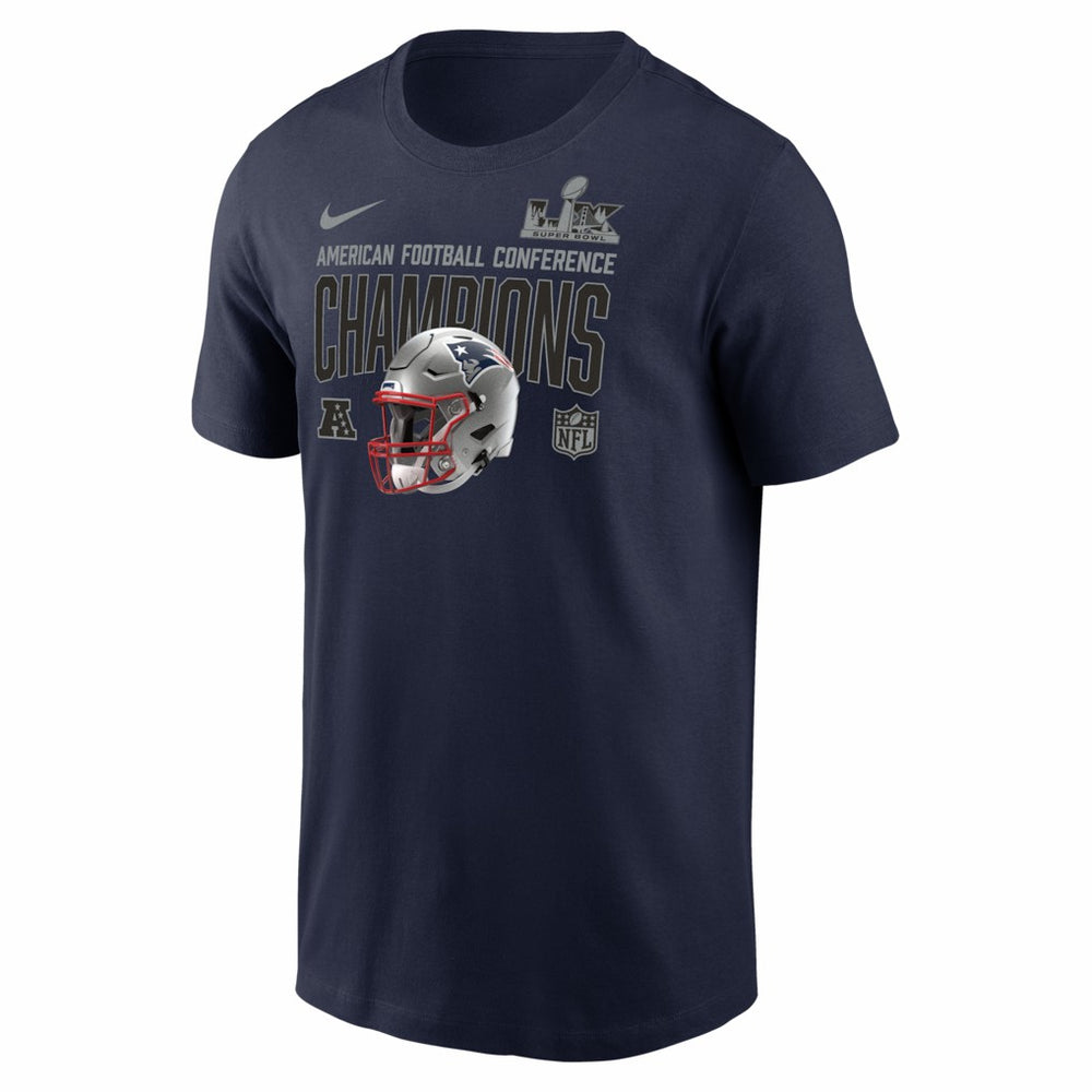 New England Patriots 2025 AFC Champions Glory Shield T-Shirt - Navy T-shirts