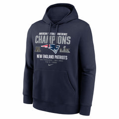 New England Patriots 2025 AFC Champions Team Nation Hoodie - Navy Hoodies