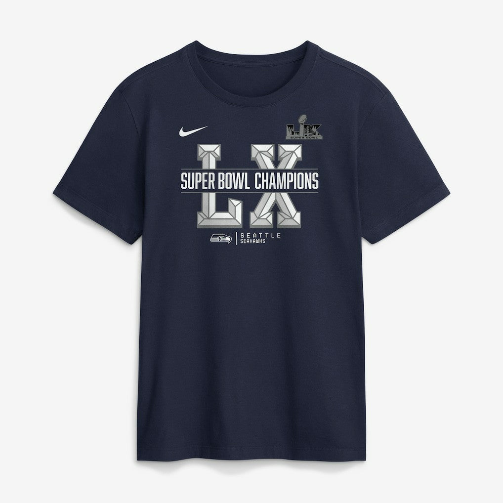 Seattle Seahawks Super Bowl LX Champions Sacrifice T-Shirt - College Navy T-shirts