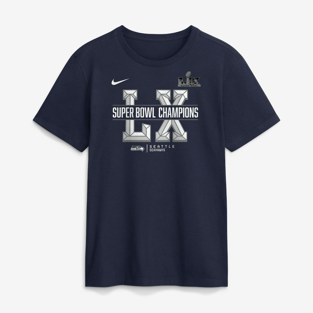 Seattle Seahawks Super Bowl LX Champions Sacrifice T-Shirt - College Navy T-shirts