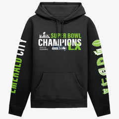 Seattle Seahawks Super Bowl LX Champions Four-Piece Hoodie - Black Hoodies