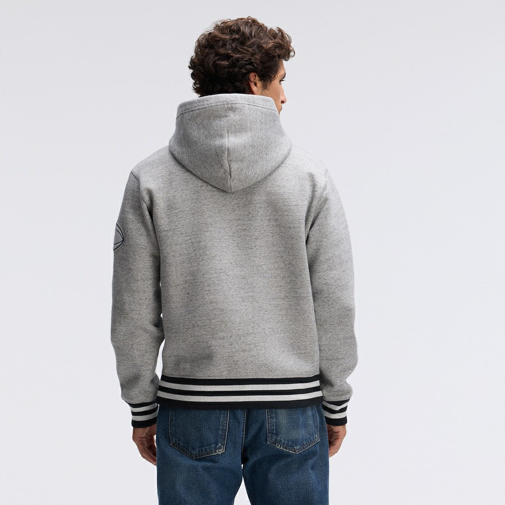 Dallas Cowboys IconicFleece Tipped Hoodie - Heather Gray Hoodies