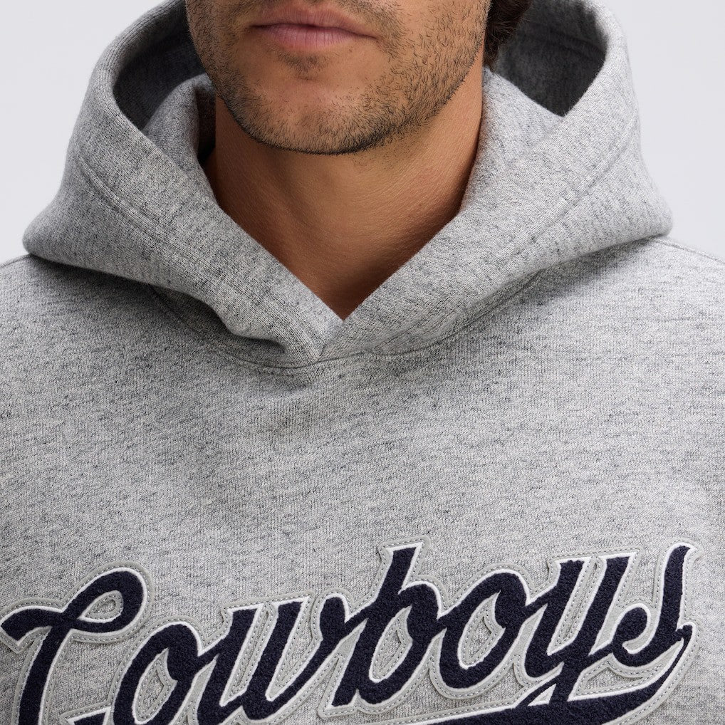 Dallas Cowboys IconicFleece Tipped Hoodie - Heather Gray Hoodies