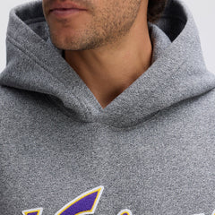 Minnesota Vikings IconicFleece Tipped Hoodie - Athletic Heather Gray Hoodies