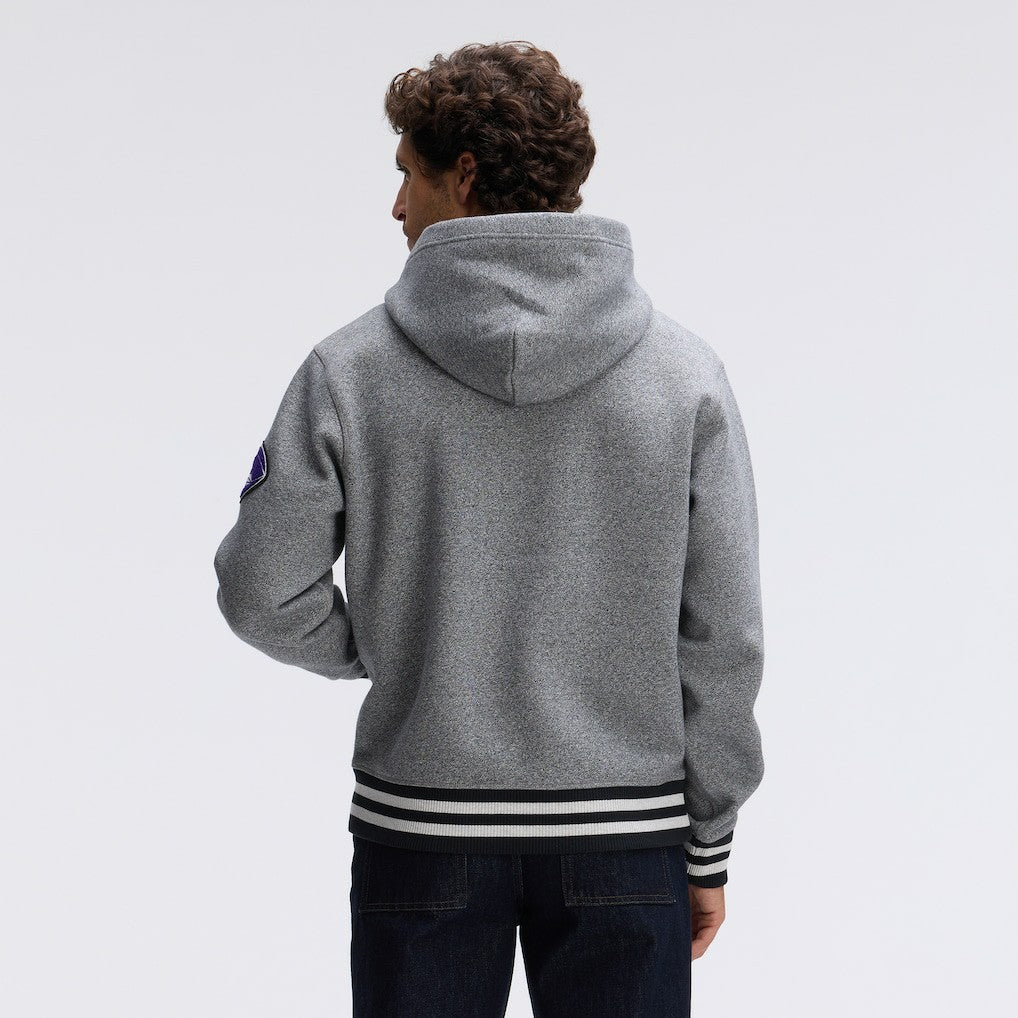 Baltimore Ravens IconicFleece Tipped Hoodie - Athletic Heather Gray Hoodies