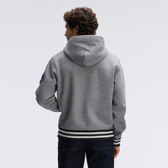 Baltimore Ravens IconicFleece Tipped Hoodie - Athletic Heather Gray Hoodies