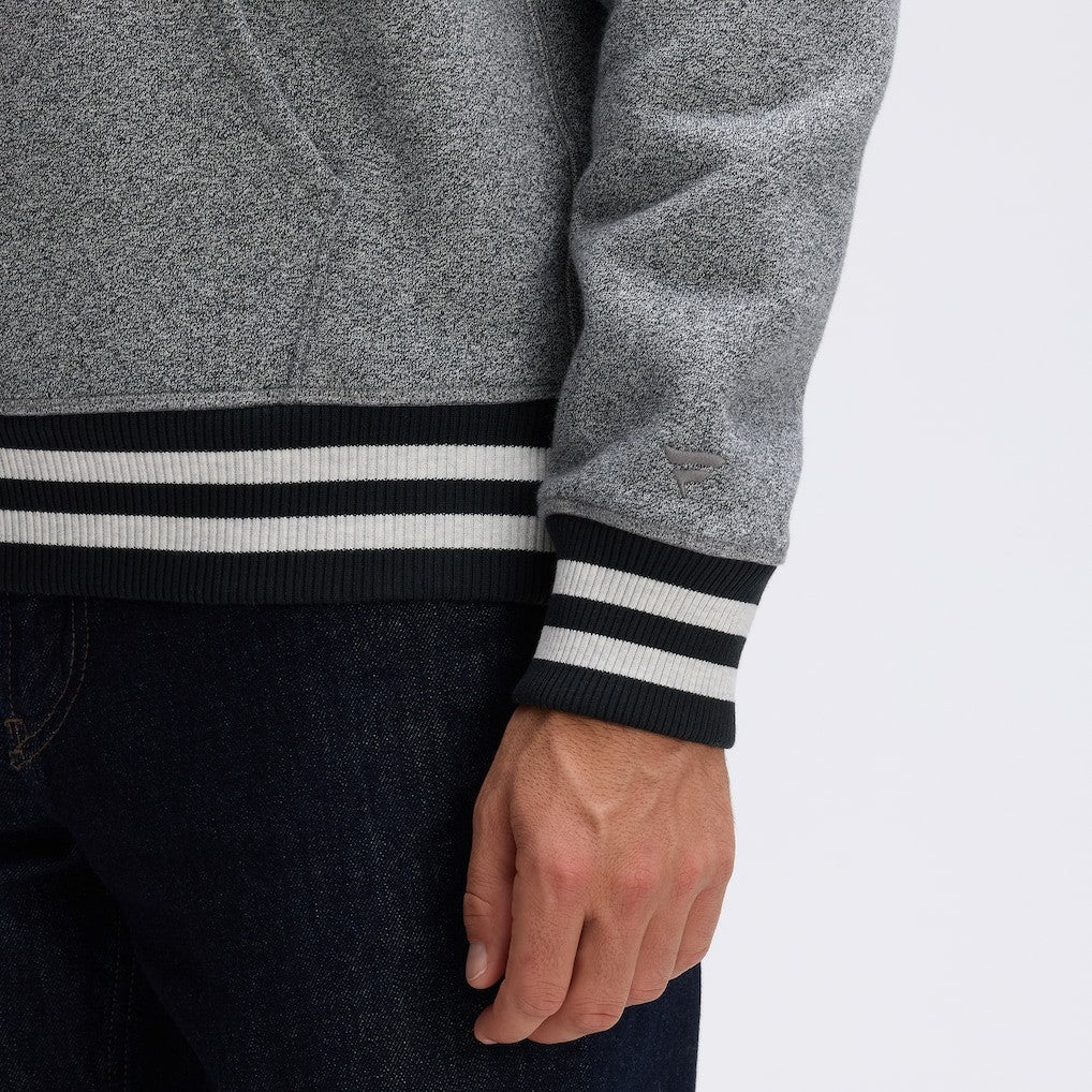 Baltimore Ravens IconicFleece Tipped Hoodie - Athletic Heather Gray Hoodies