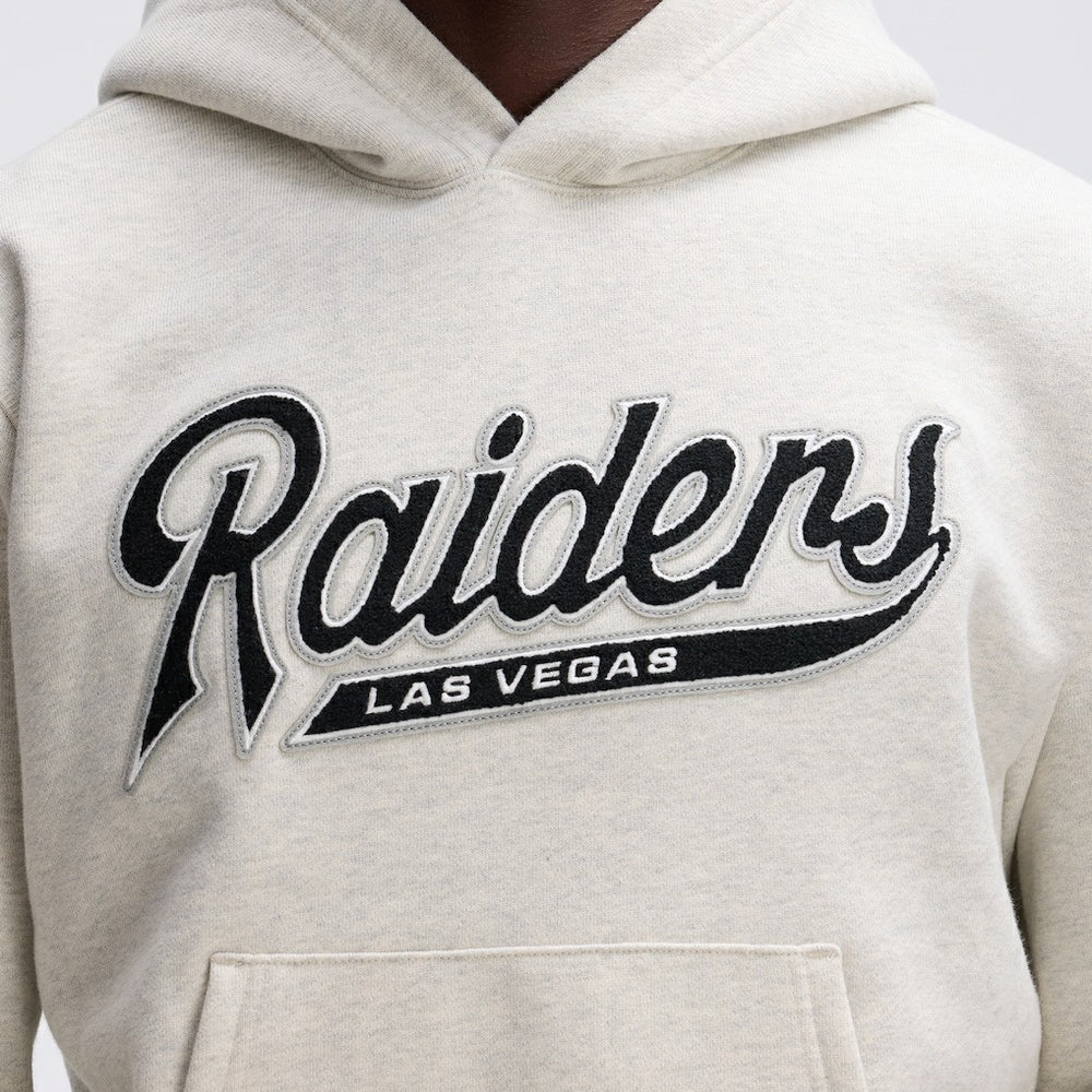 Las Vegas Raiders IconicFleece Tipped Hoodie - Oatmeal Hoodies