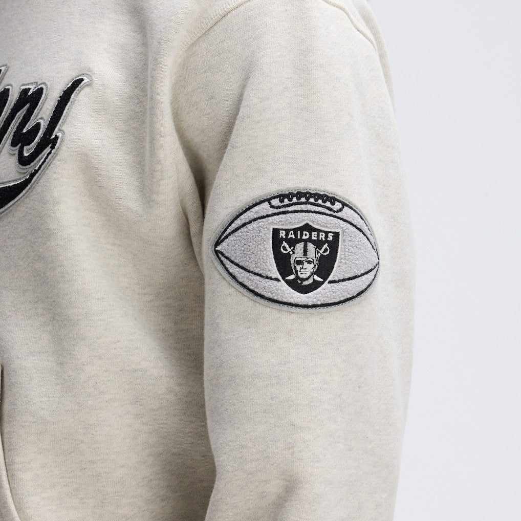 Las Vegas Raiders IconicFleece Tipped Hoodie - Oatmeal Hoodies