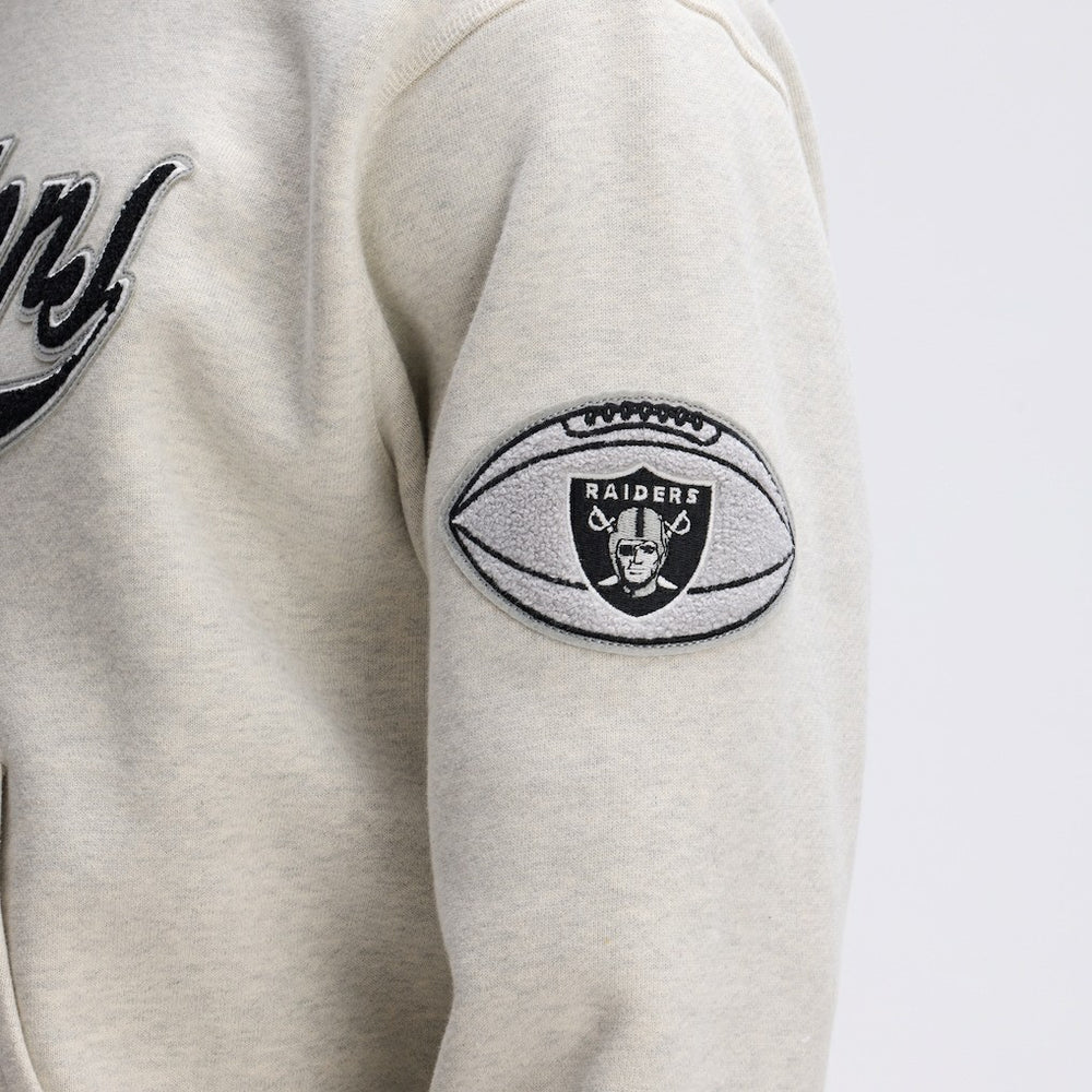 Las Vegas Raiders IconicFleece Tipped Hoodie - Oatmeal Hoodies