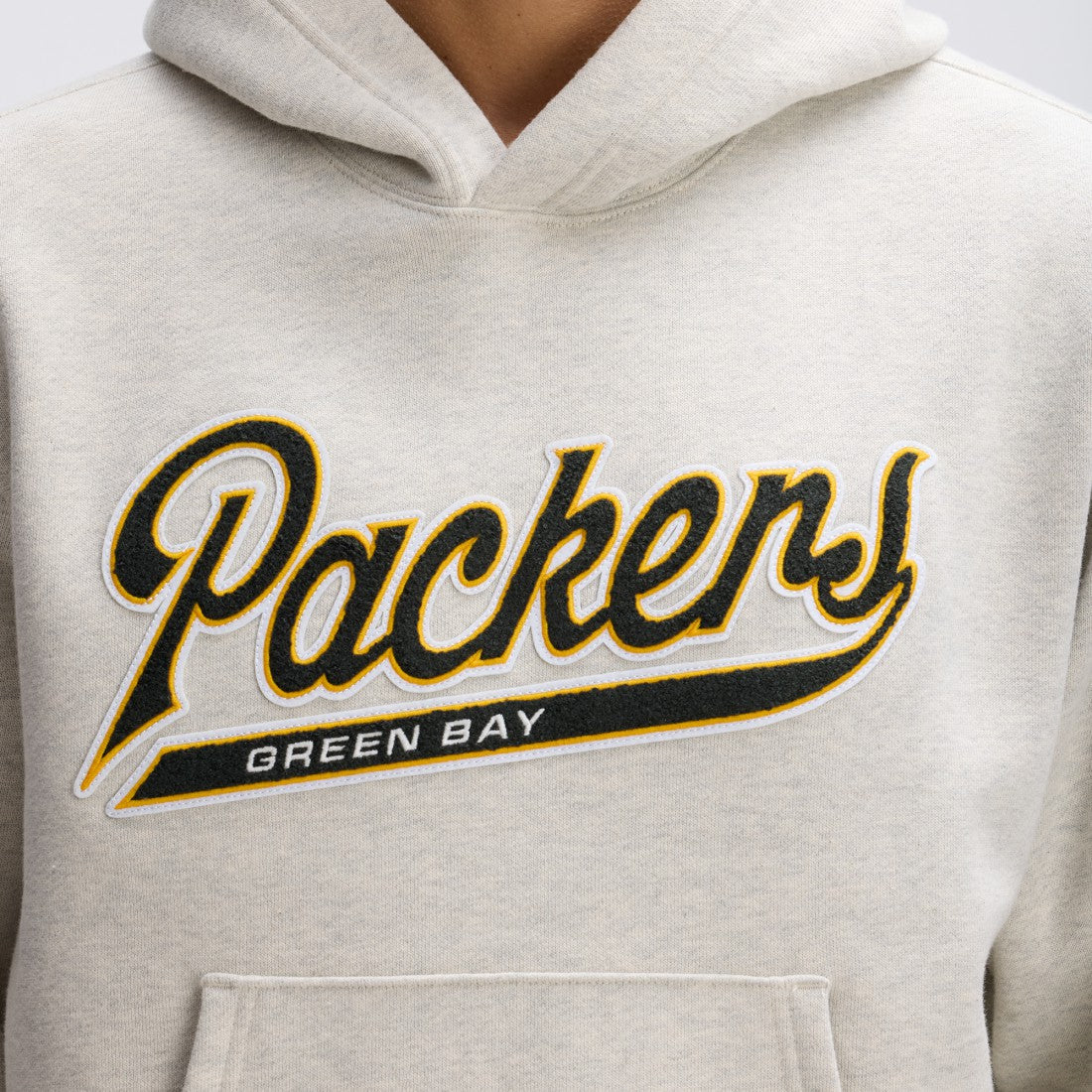 Green Bay Packers IconicFleece Tipped Hoodie - Oatmeal Hoodies