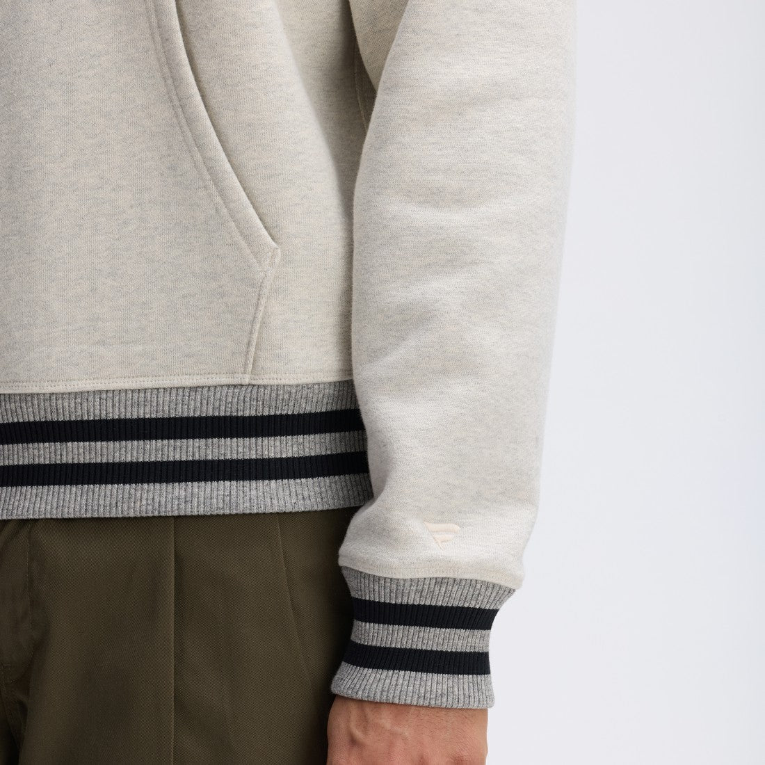 Green Bay Packers IconicFleece Tipped Hoodie - Oatmeal Hoodies