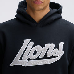 Detroit Lions IconicFleece Tipped Hoodie - Black Hoodies