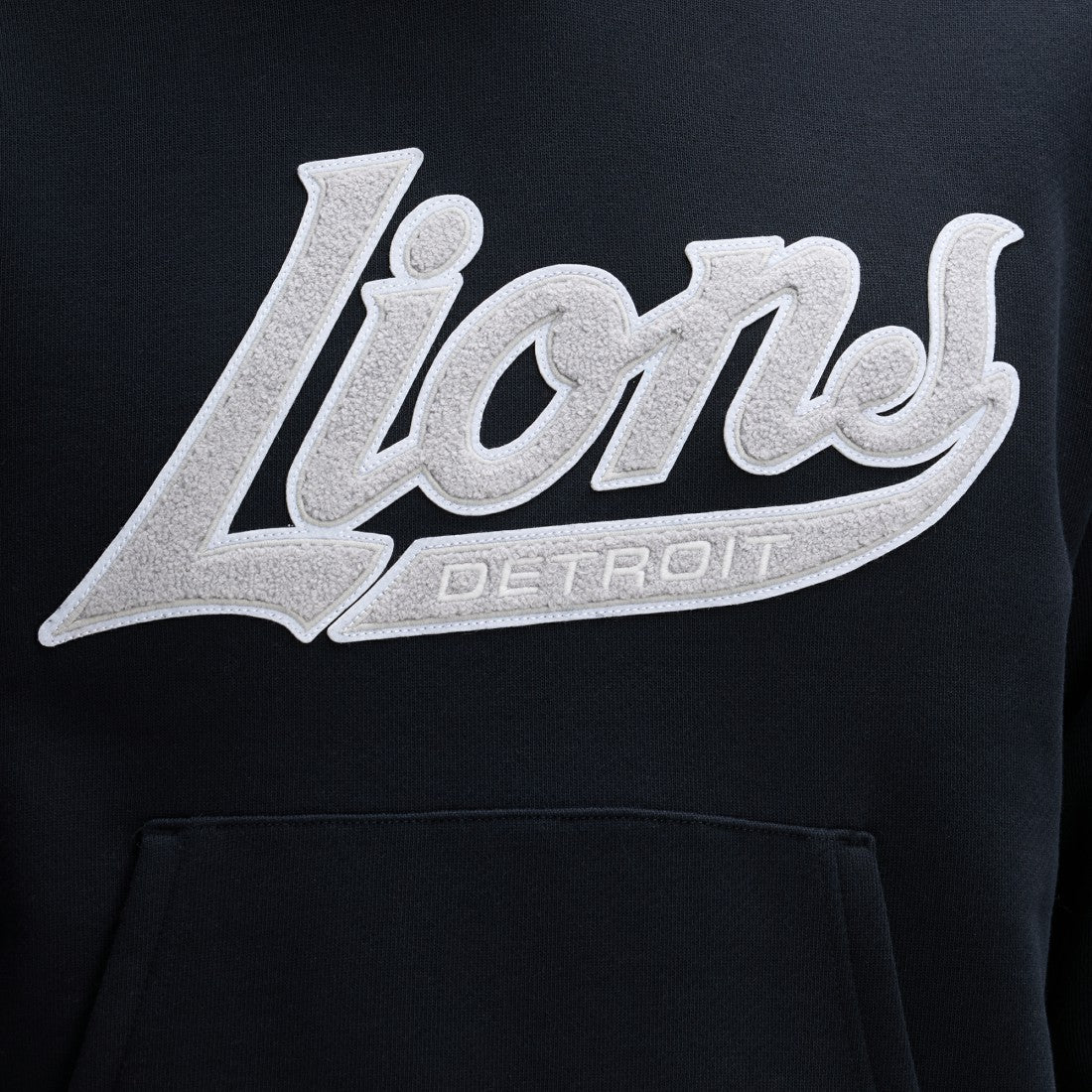 Detroit Lions IconicFleece Tipped Hoodie - Black Hoodies