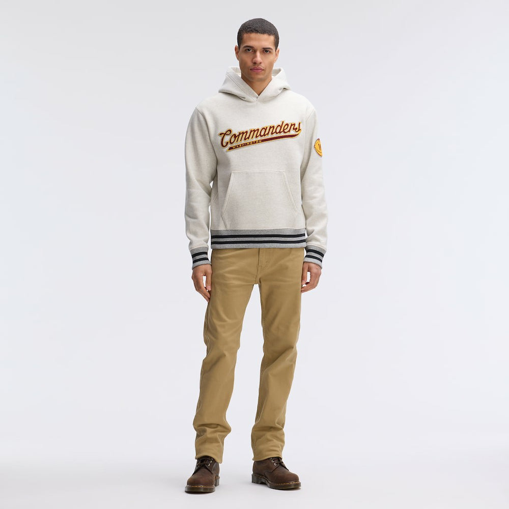 Washington Commanders IconicFleece Tipped Hoodie - Oatmeal Hoodies