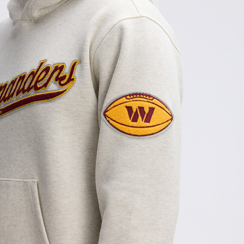 Washington Commanders IconicFleece Tipped Hoodie - Oatmeal Hoodies