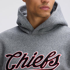 Kansas City Chiefs IconicFleece Tipped Hoodie - Athletic Heather Gray Hoodies