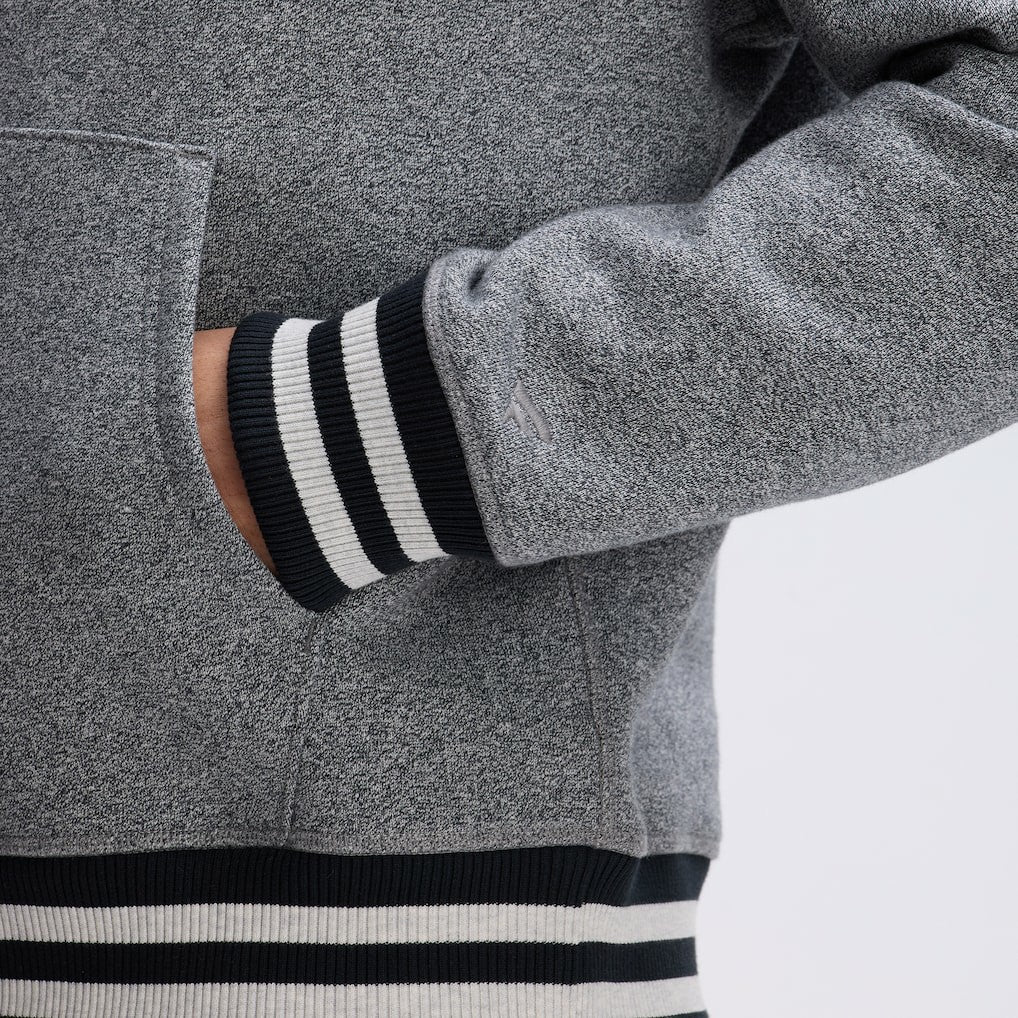 Kansas City Chiefs IconicFleece Tipped Hoodie - Athletic Heather Gray Hoodies