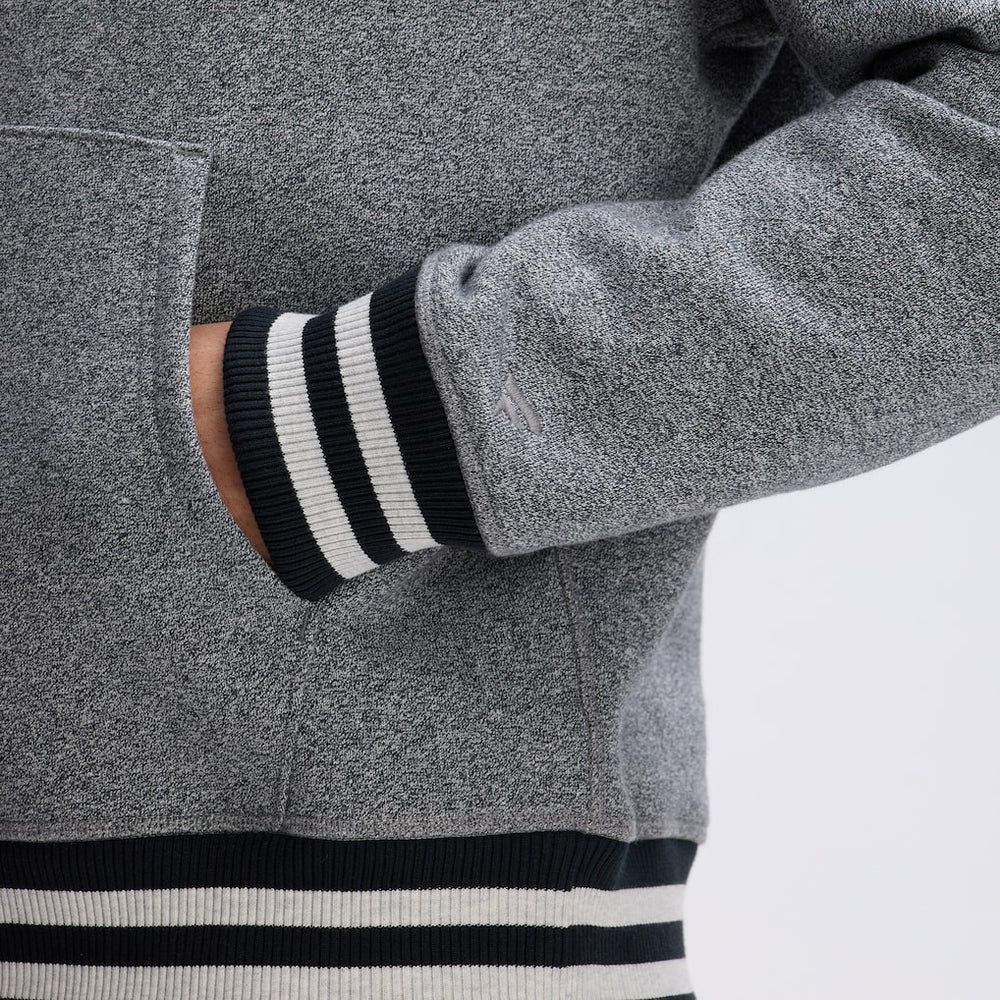 Kansas City Chiefs IconicFleece Tipped Hoodie - Athletic Heather Gray Hoodies