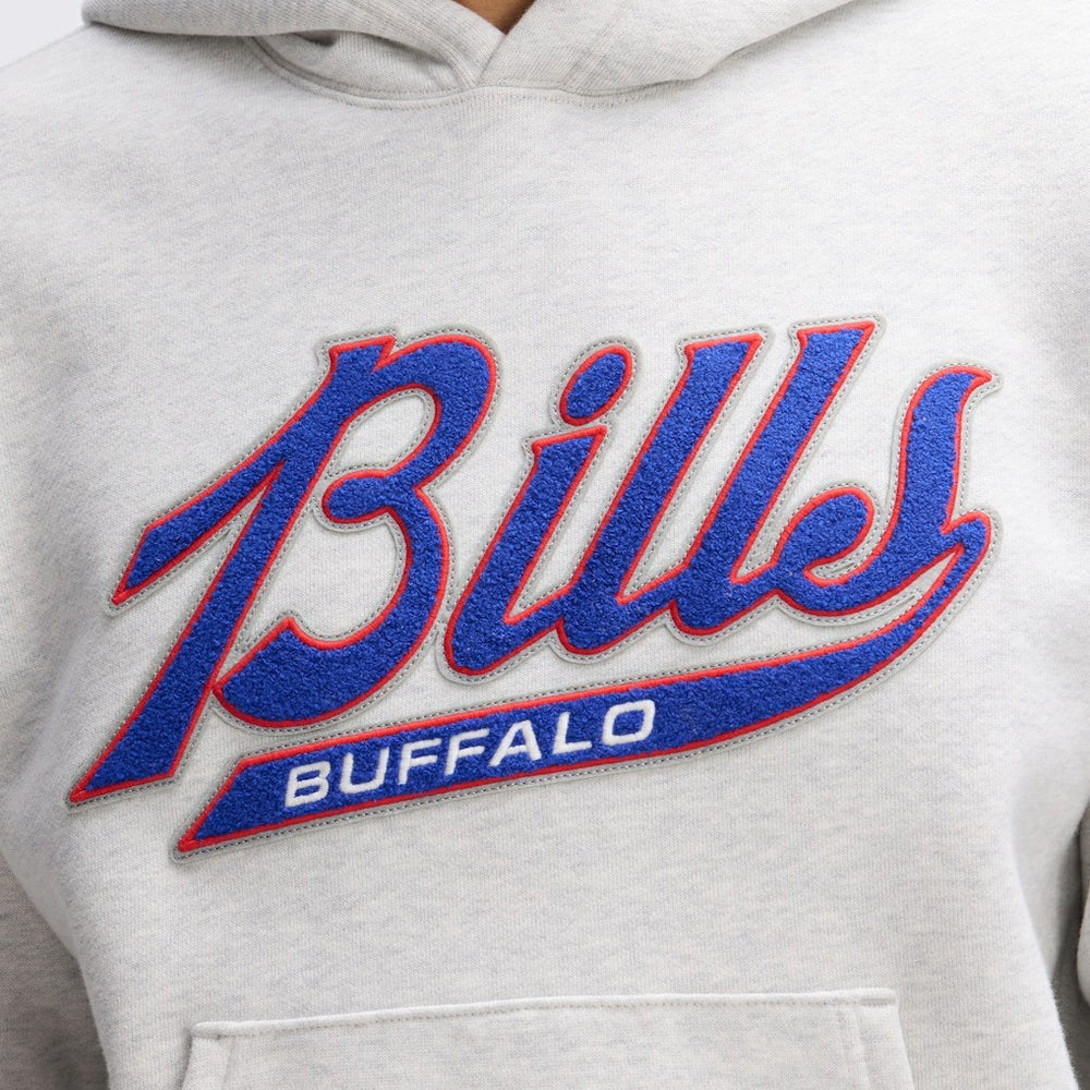 Buffalo Bills IconicFleece Tipped Hoodie - Heather Gray Hoodies