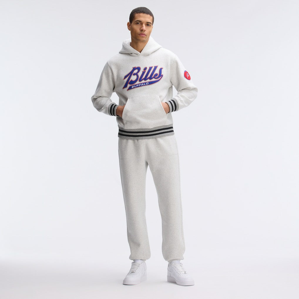 Buffalo Bills IconicFleece Tipped Hoodie - Heather Gray Hoodies