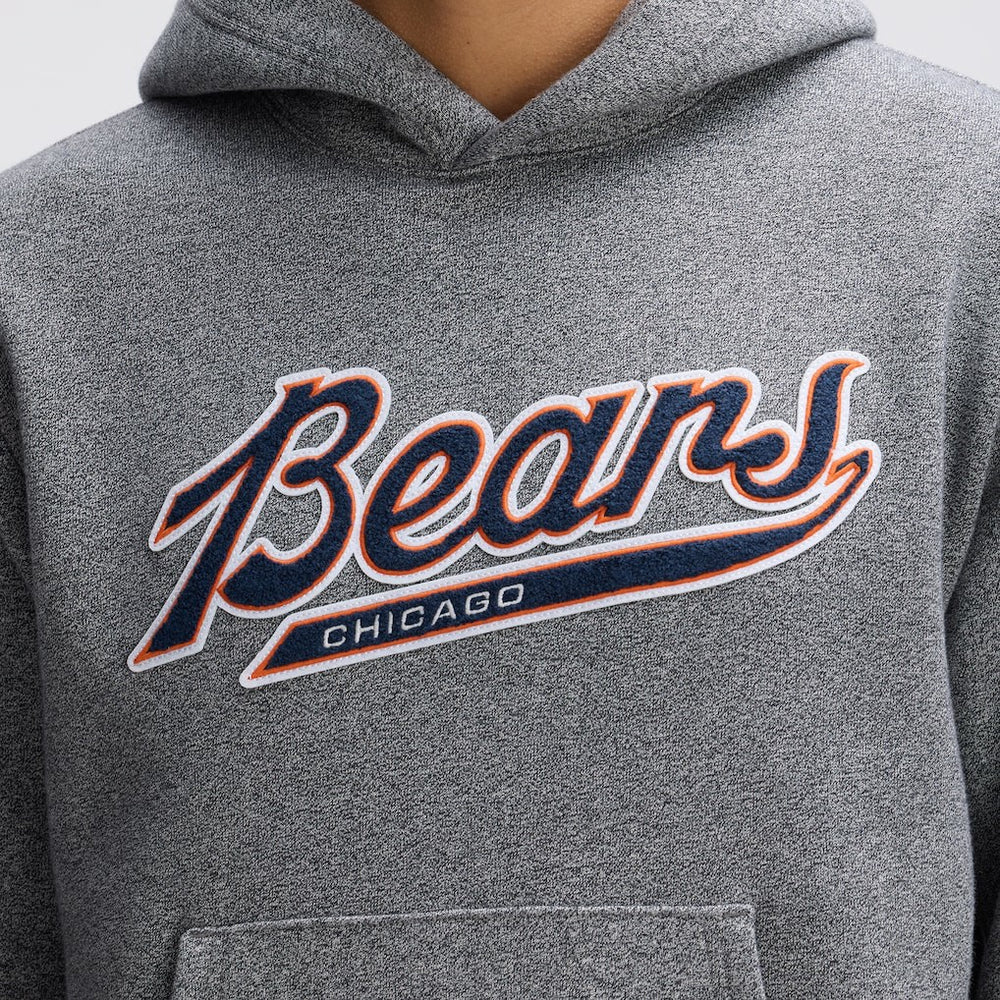 Chicago Bears IconicFleece Tipped Hoodie - Athletic Heather Gray Hoodies