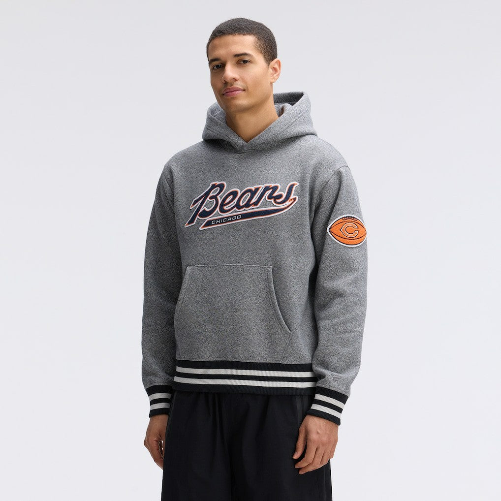 Chicago Bears IconicFleece Tipped Hoodie - Athletic Heather Gray Hoodies
