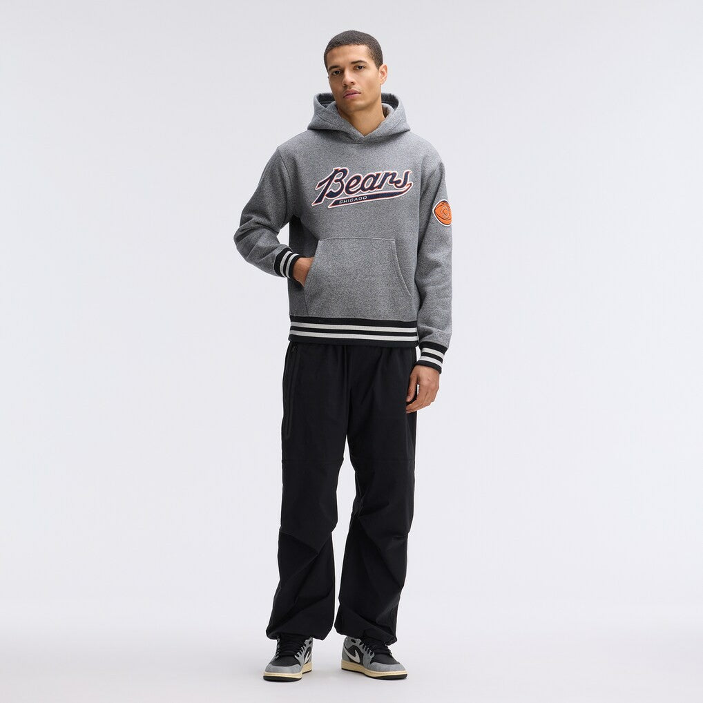 Chicago Bears IconicFleece Tipped Hoodie - Athletic Heather Gray Hoodies