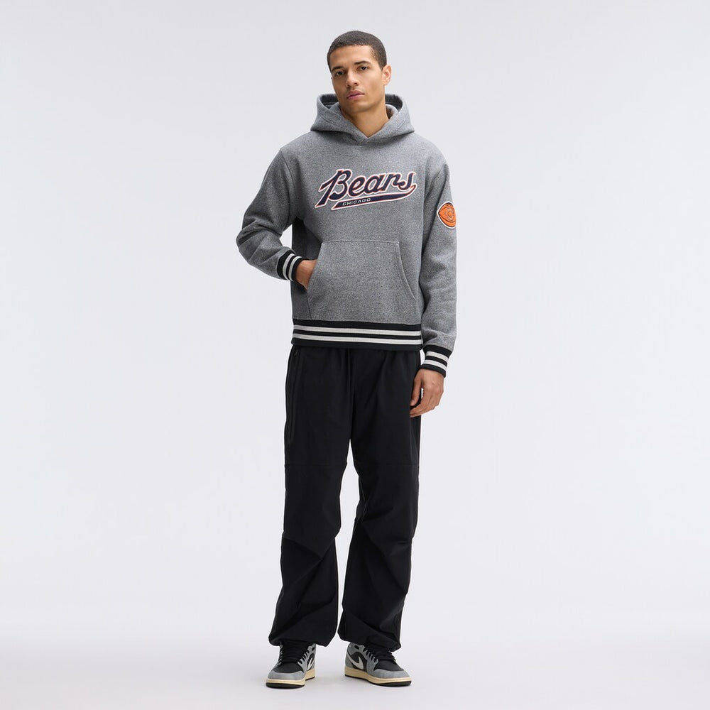 Chicago Bears IconicFleece Tipped Hoodie - Athletic Heather Gray Hoodies