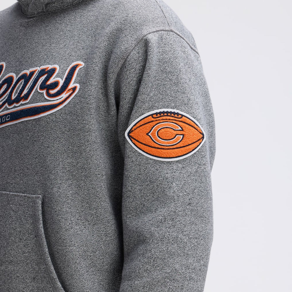 Chicago Bears IconicFleece Tipped Hoodie - Athletic Heather Gray Hoodies