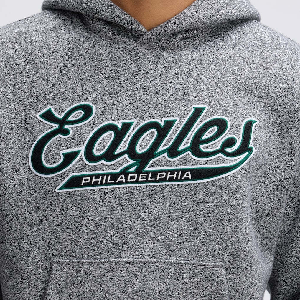 Philadelphia Eagles IconicFleece Tipped Hoodie - Athletic Heather Gray Hoodies