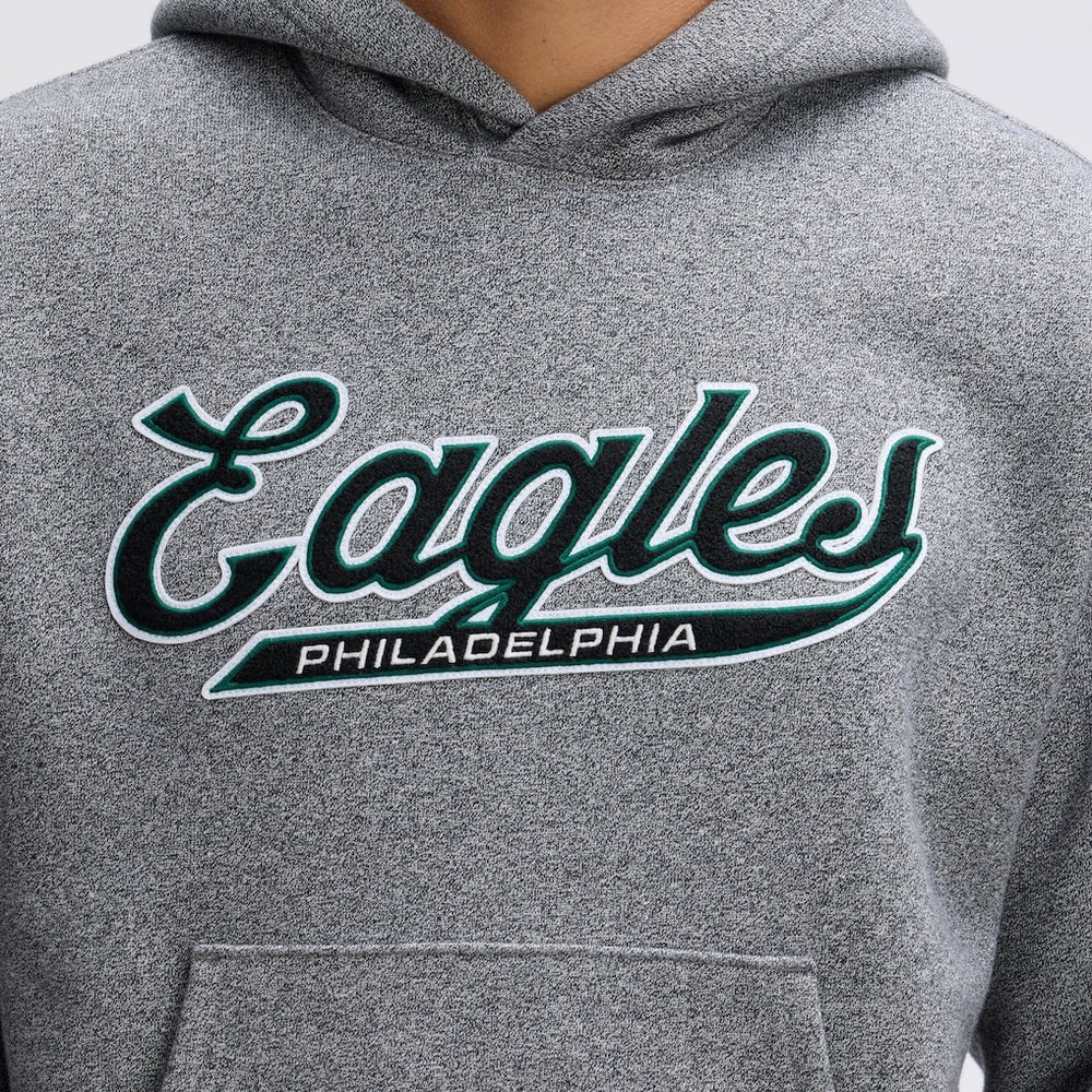 Philadelphia Eagles IconicFleece Tipped Hoodie - Athletic Heather Gray Hoodies