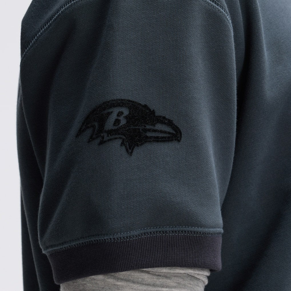 Baltimore Ravens IconicFleece Short Sleeve Sweatshirt - Charcoal Sweatshirts