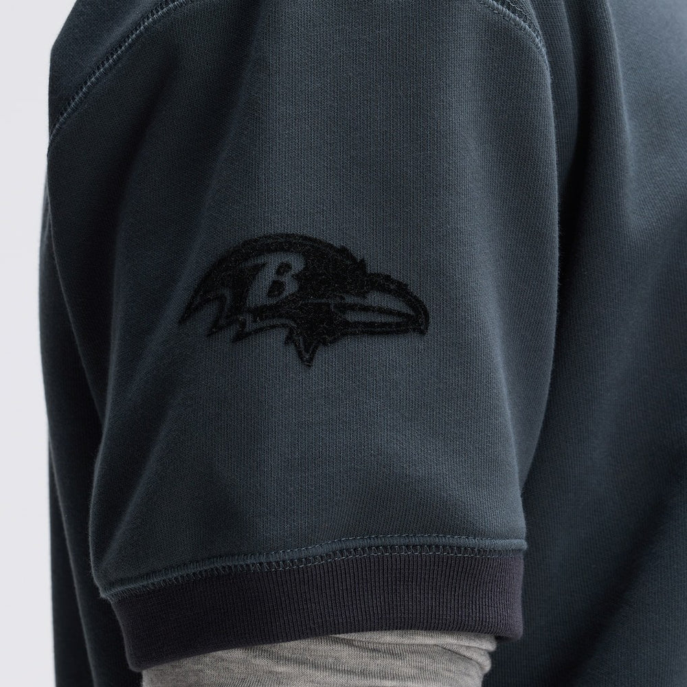Baltimore Ravens IconicFleece Short Sleeve Sweatshirt - Charcoal Sweatshirts