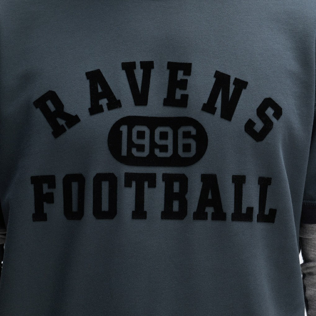 Baltimore Ravens IconicFleece Short Sleeve Sweatshirt - Charcoal Sweatshirts