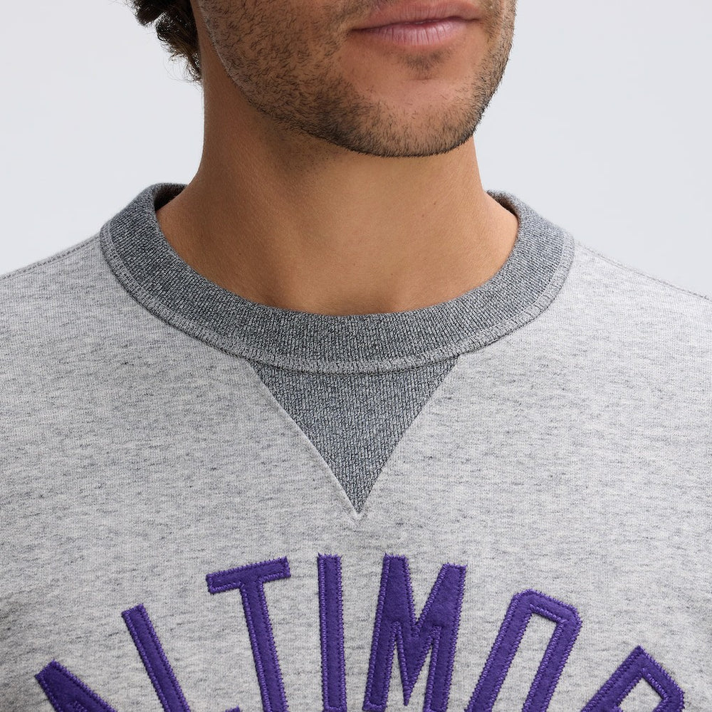 Baltimore Ravens IconicFleece Pocket Sweatshirt - Heather Gray Sweatshirts