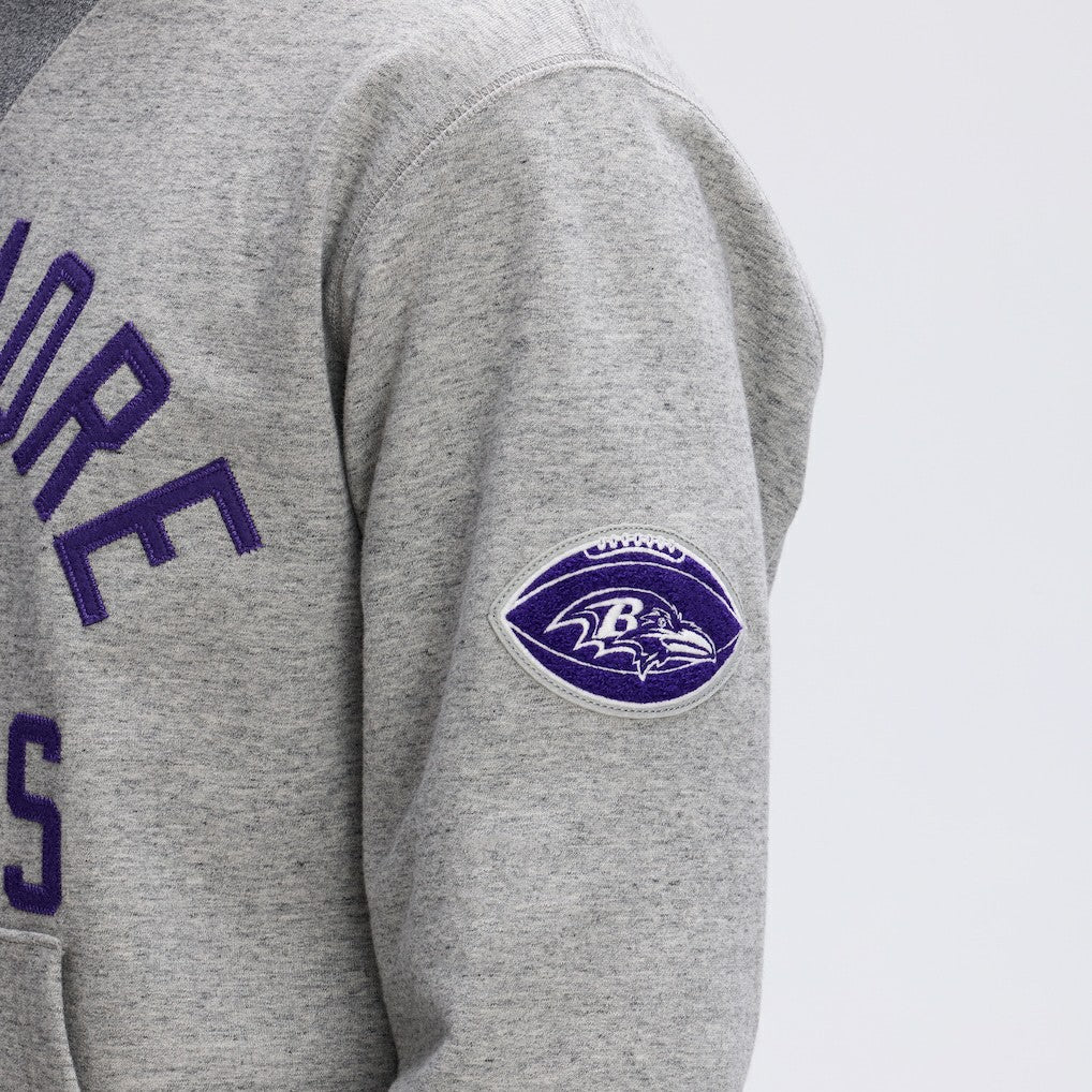 Baltimore Ravens IconicFleece Pocket Sweatshirt - Heather Gray Sweatshirts