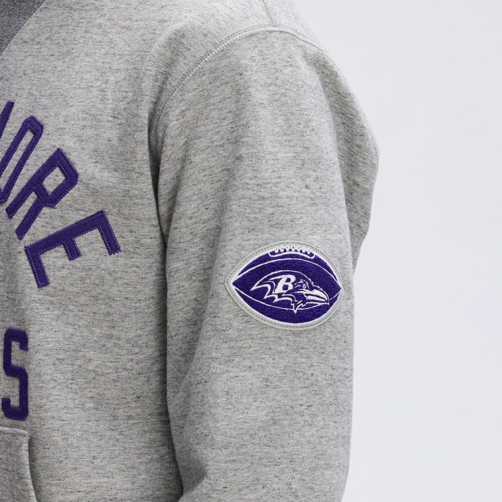 Baltimore Ravens IconicFleece Pocket Sweatshirt - Heather Gray Sweatshirts