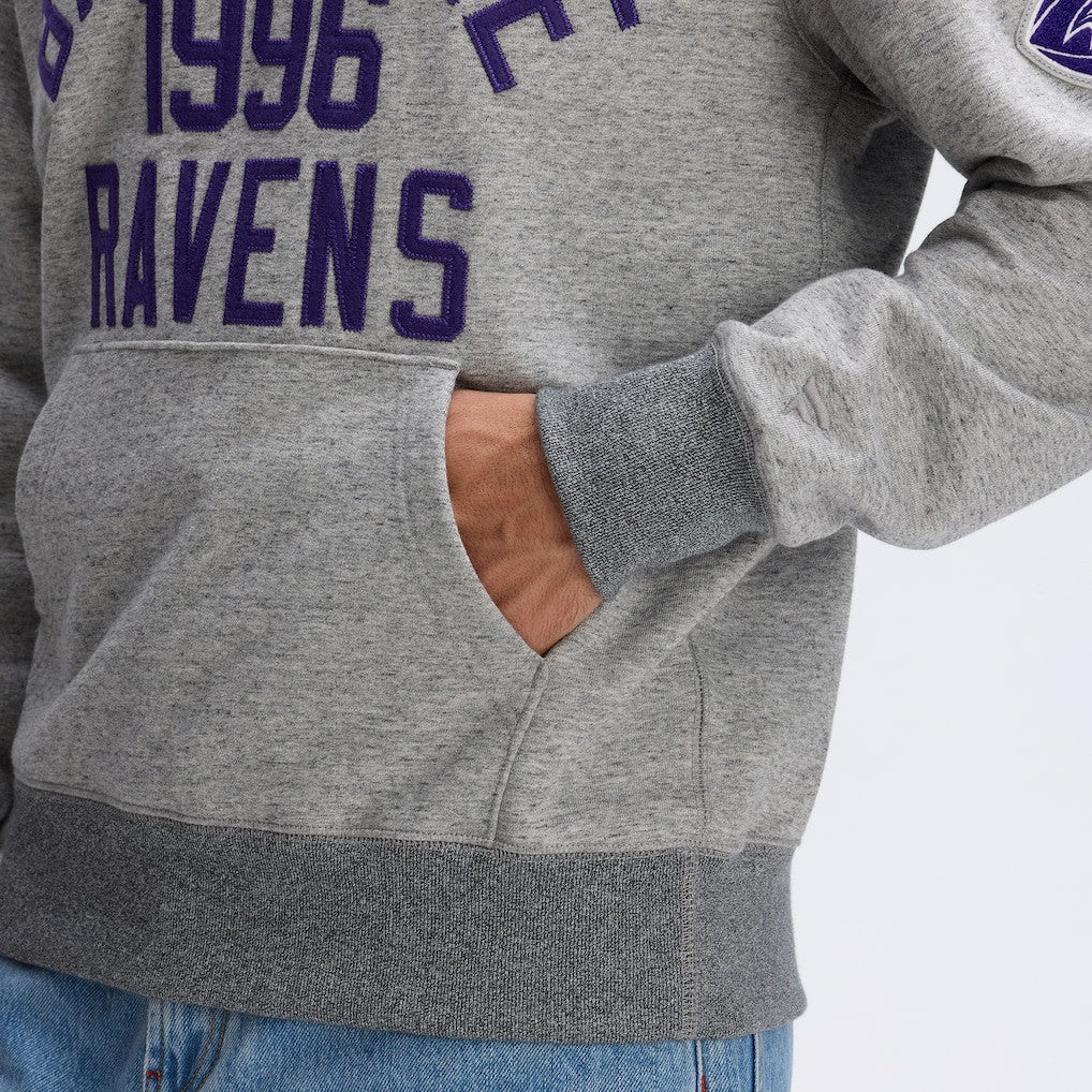 Baltimore Ravens IconicFleece Pocket Sweatshirt - Heather Gray Sweatshirts