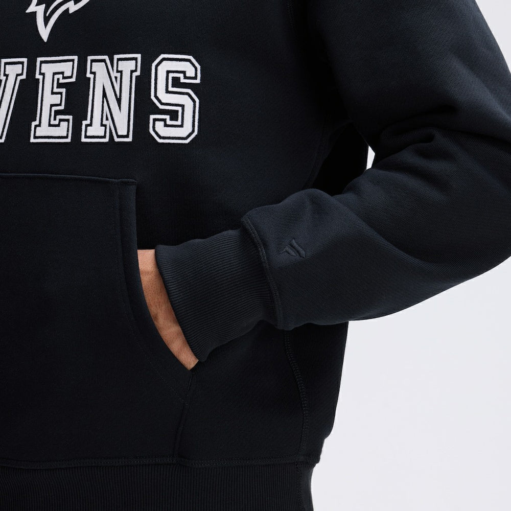 Baltimore Ravens IconicFleece Flocked Hoodie - Black Hoodies