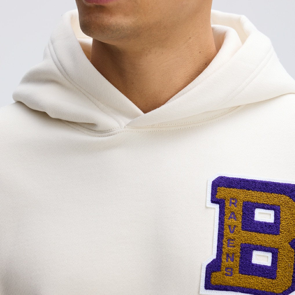 Baltimore Ravens IconicFleece Letterman Hoodie - Oatmeal Hoodies